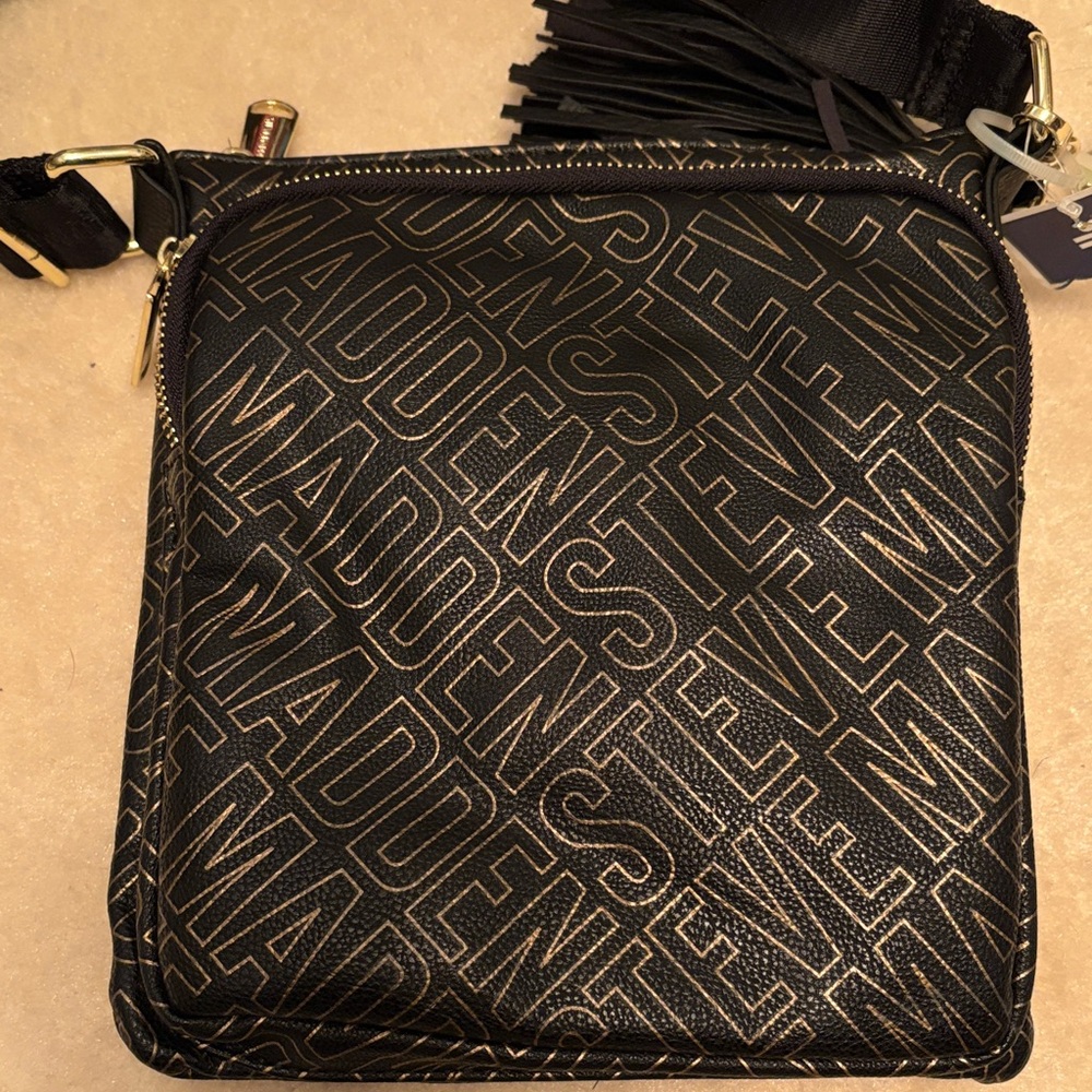 Steve Madden Black and Gold Crossbody Bag - Picture 4 of 7